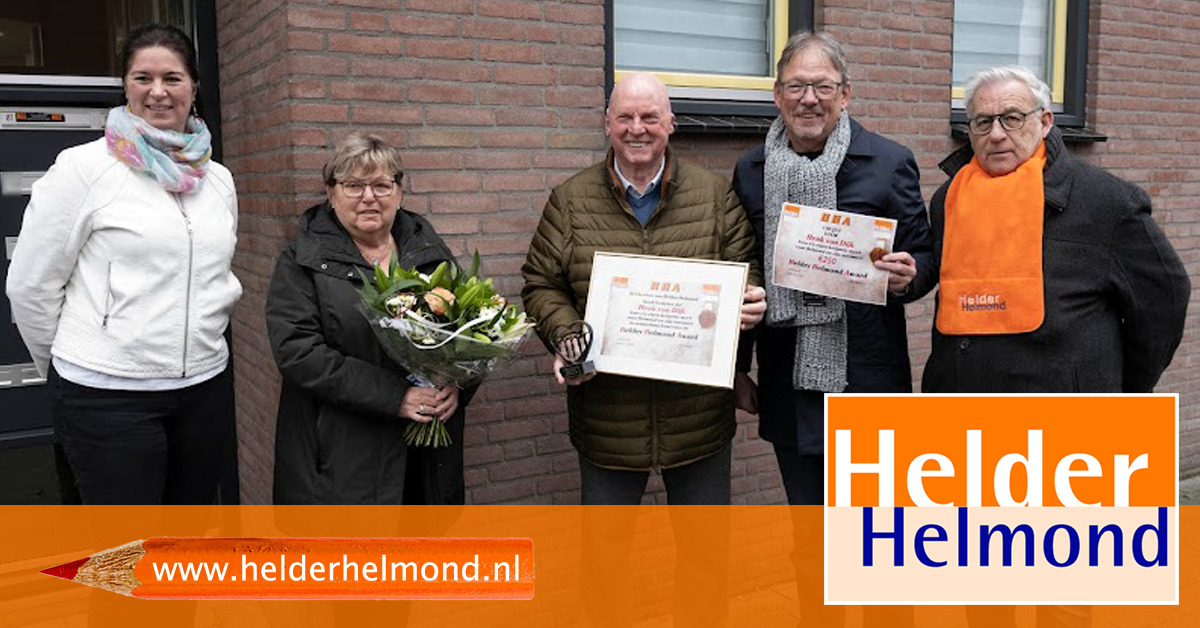 Henk van Dijk ontvangt eerste Helder Helmond Award